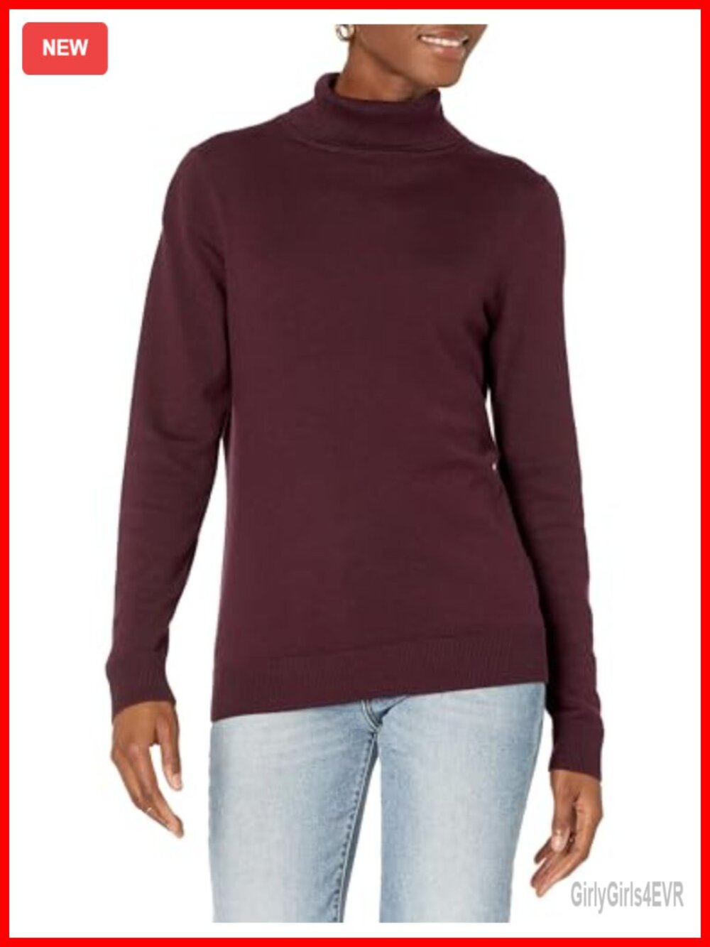 Women's Lightweight Long-Sleeve Cotton Blend Pullover Sweater